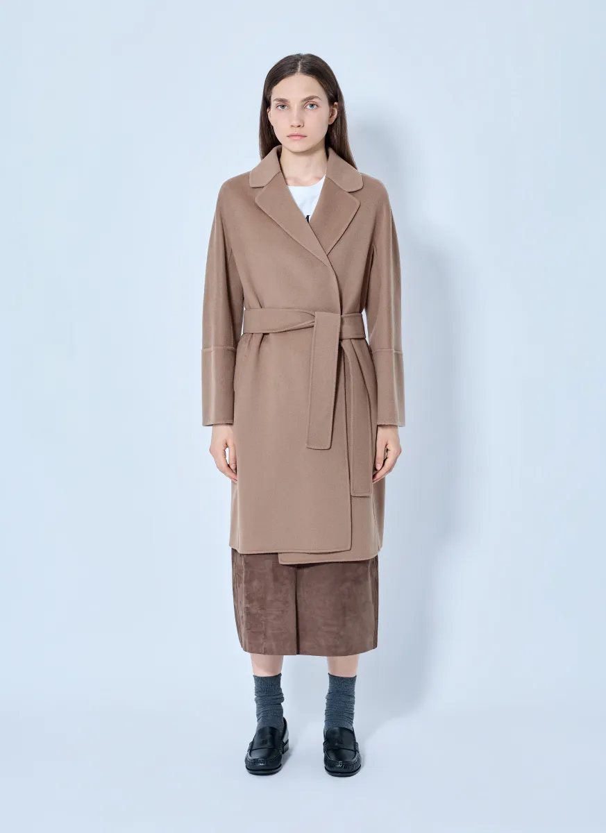 Belted Wool-Blend Coat