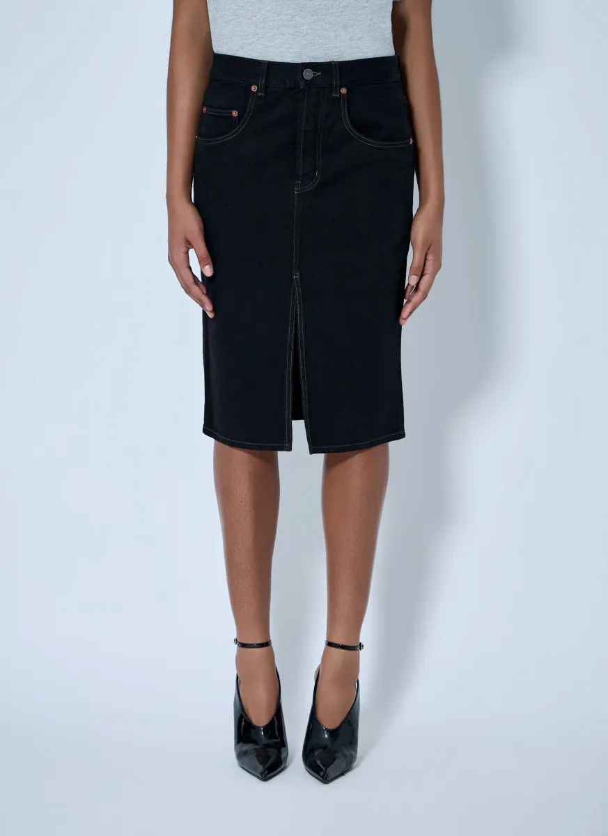 Denim Midi Skirt