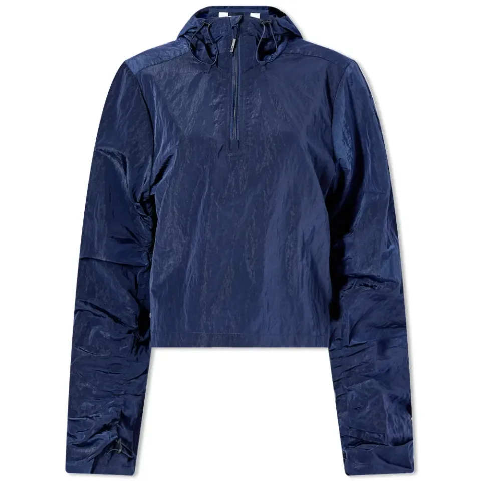 Wrinkled Nylon Pullover Jacket