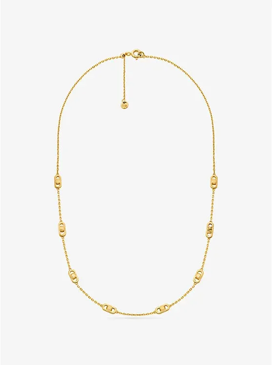 Astor Link Small Precious Metal-Plated Sterling Silver Necklace