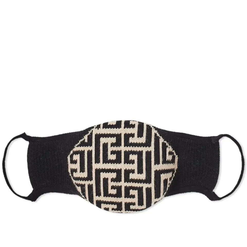 Knitted Monogram Mask