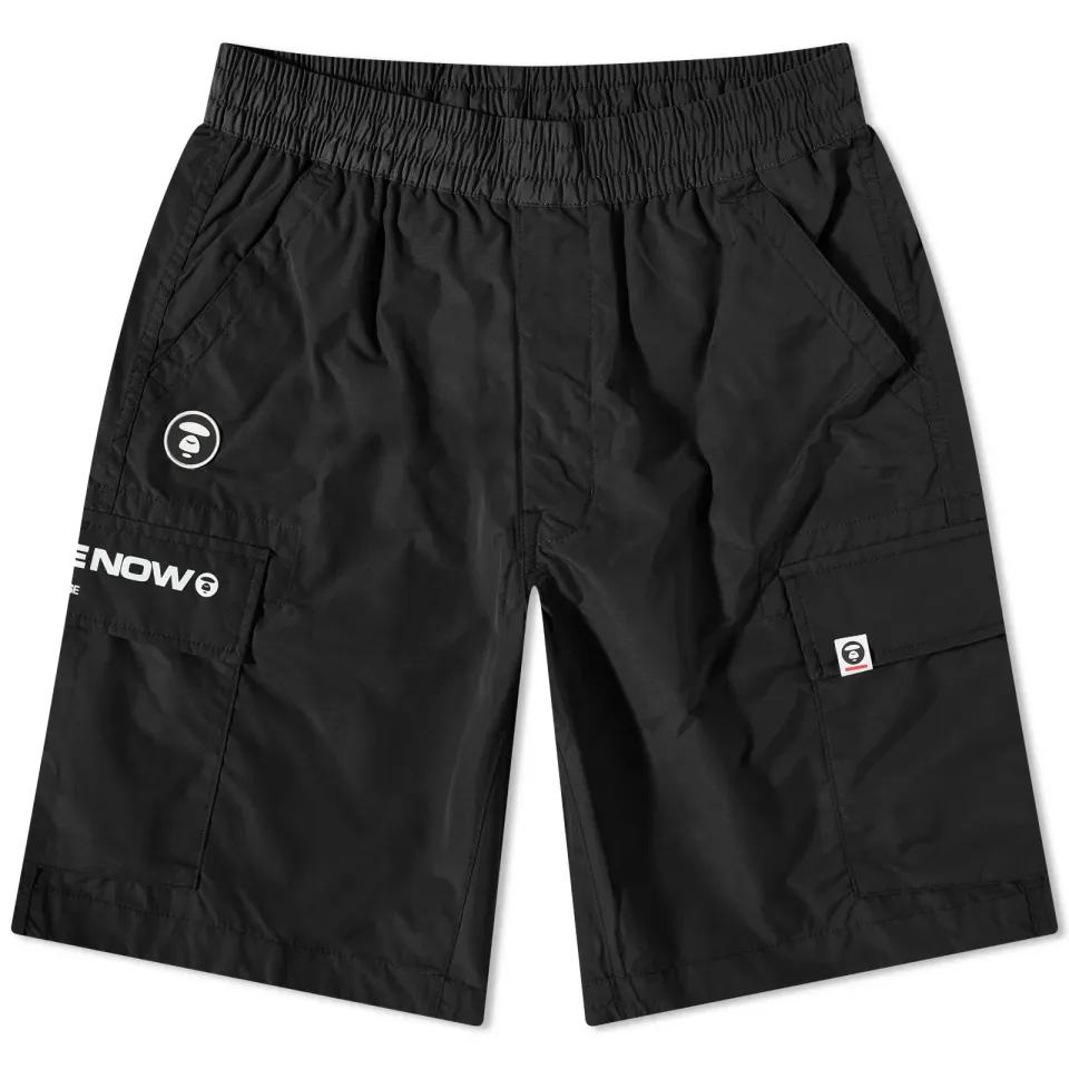 AAPE Now Silicon Badge Cargo Shorts