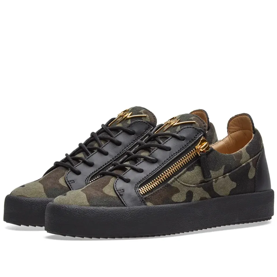 Canvas Double Zip Low Sneaker