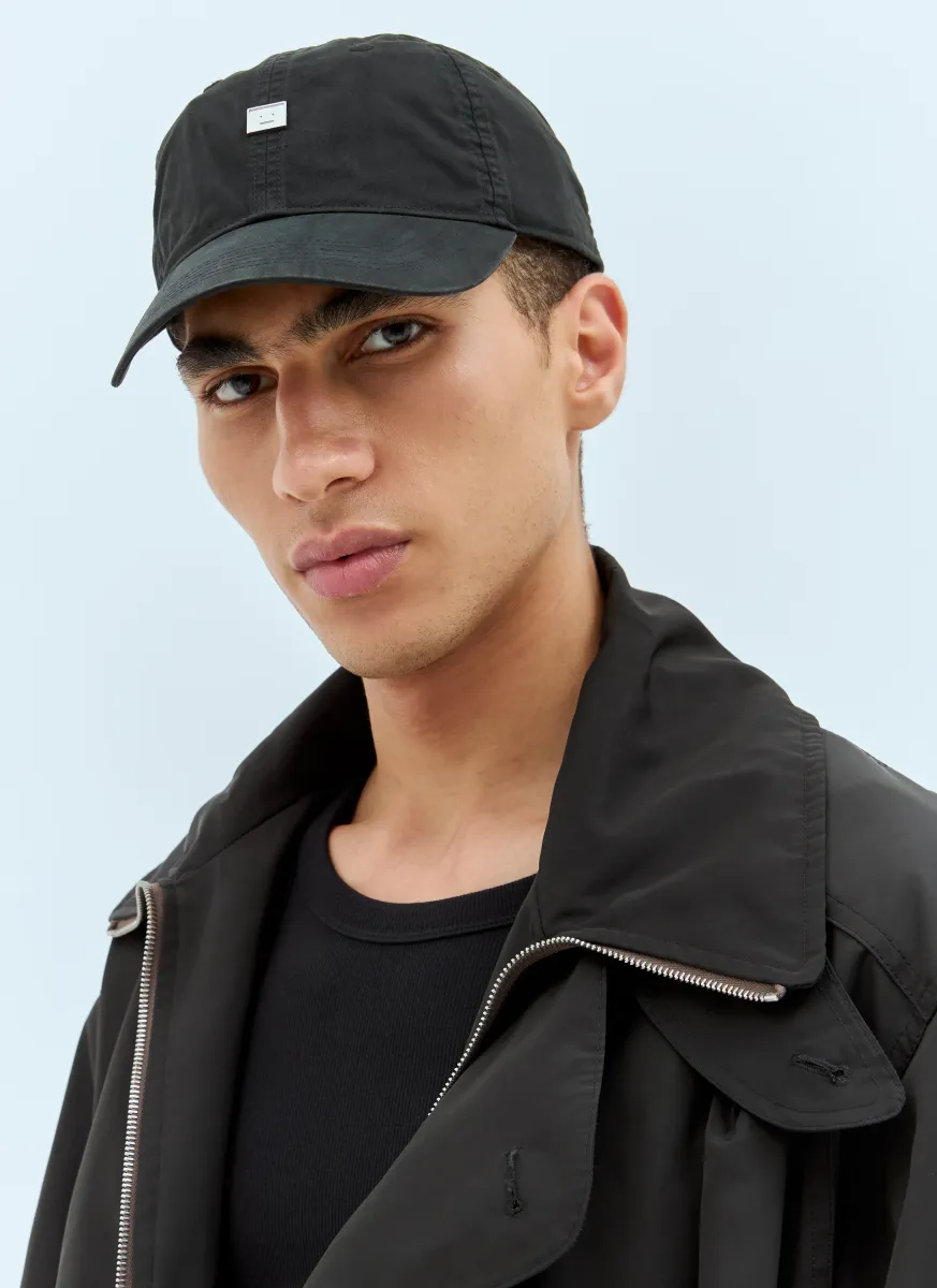 Metal Face-Patch Baseball Cap
