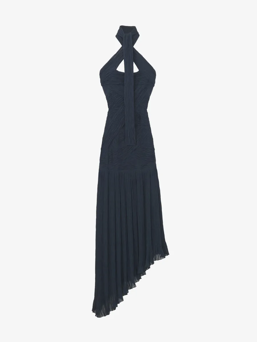 Asymmetric Ruched Dress