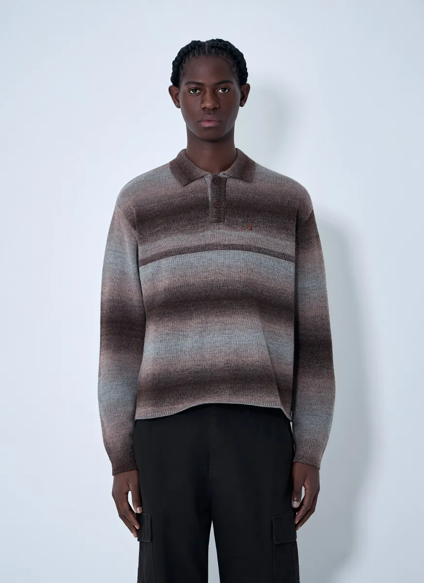 Striped Polo Sweater