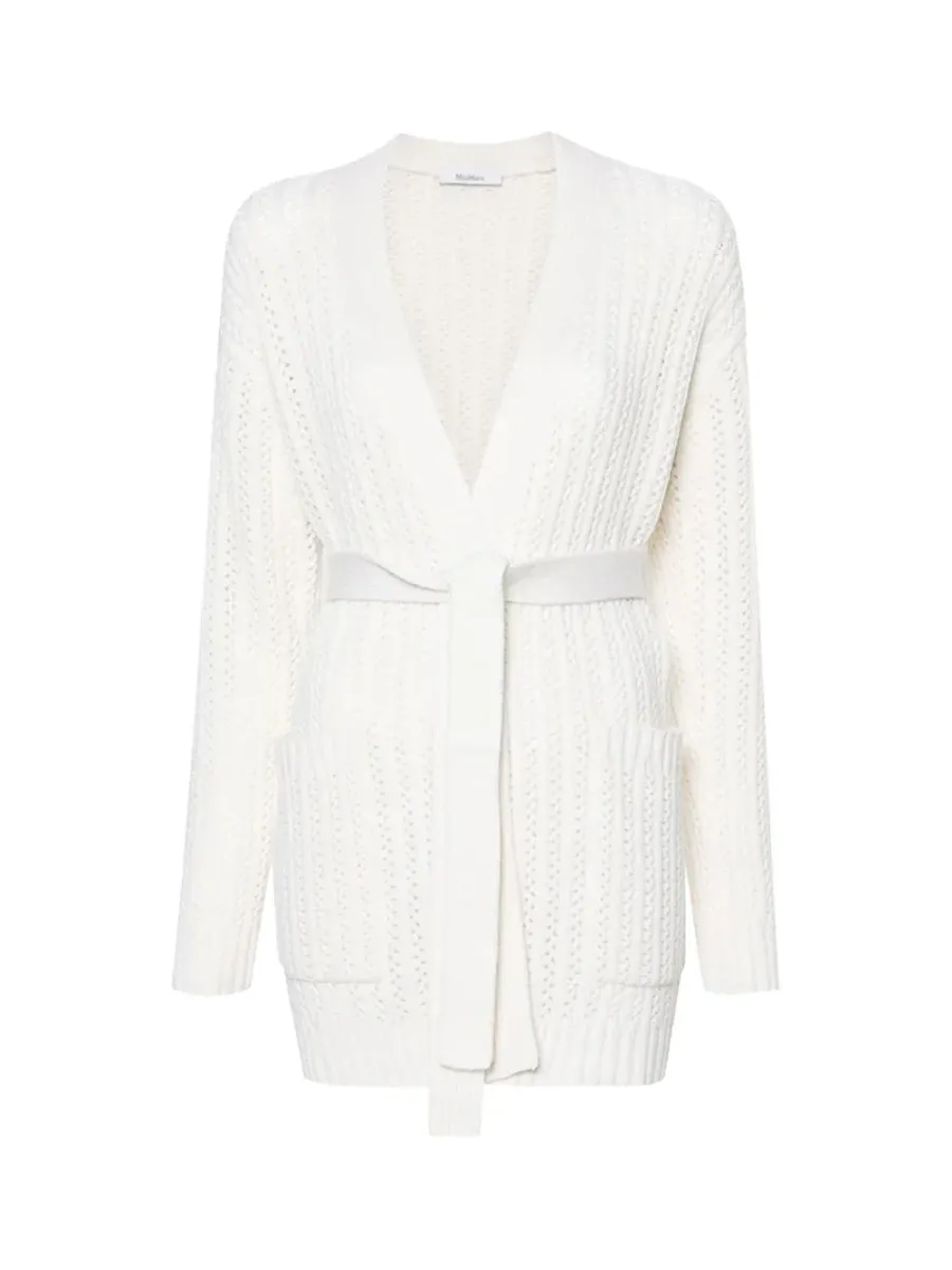 Balzac Open Front Cardigan White