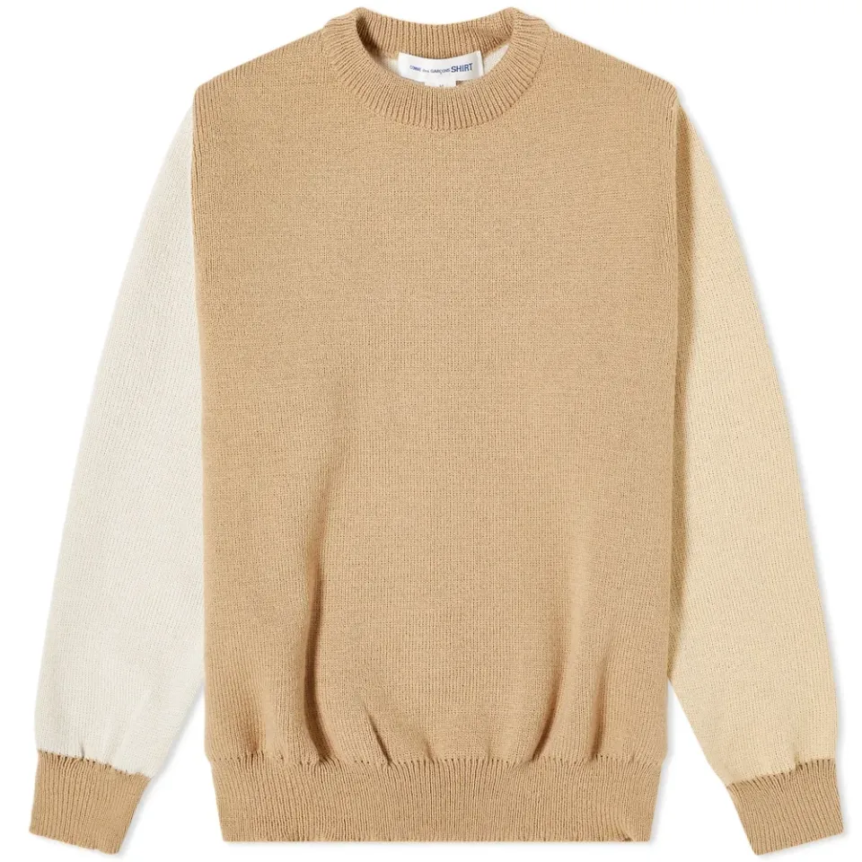 Comme des Garcons SHIRT Contrast Panel Crew Knit