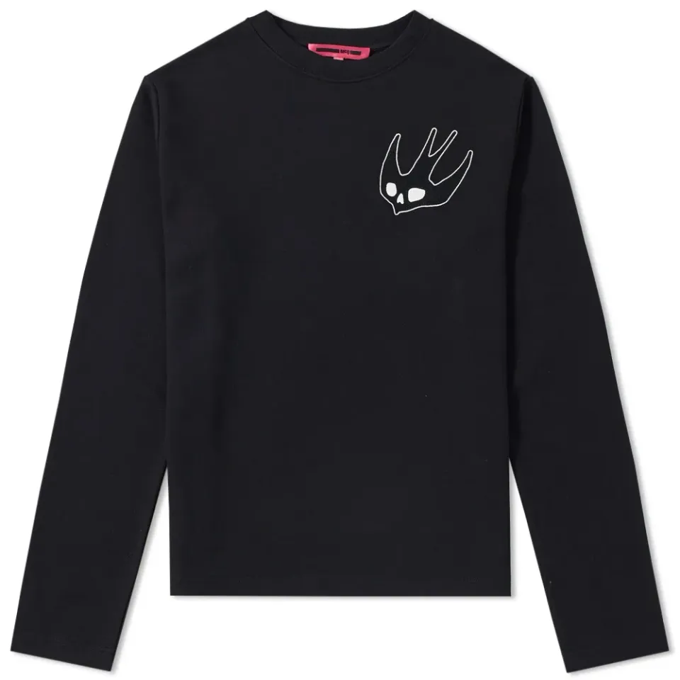 McQ by Alexander McQueen Swallow Back Print Crew Sweat