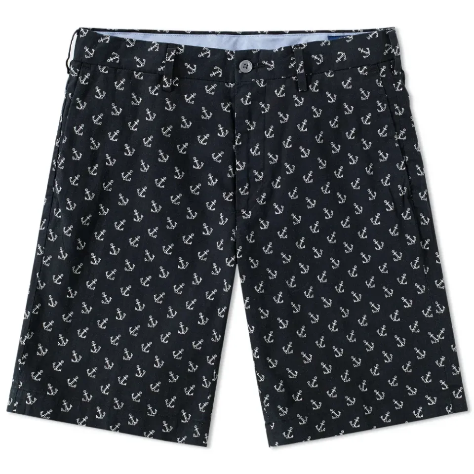 Tossed Anchors Linen Short