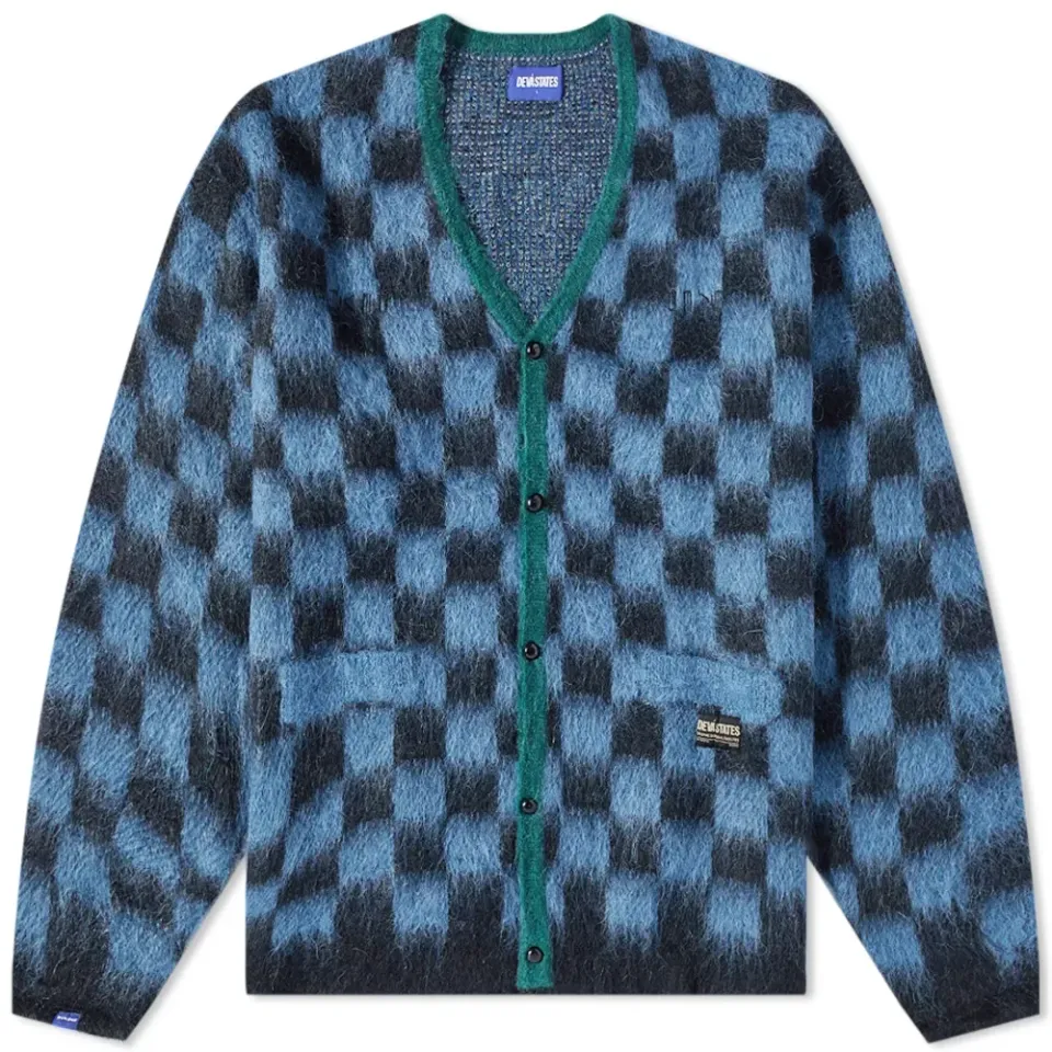 Lhassa Checkerboard Mohair Cardigan