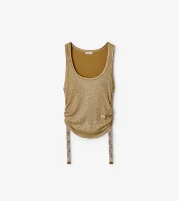 Festival Viscose Tank Top in Lignum brown
