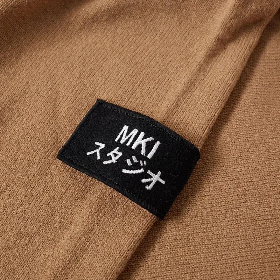 Arm Badge Lambswool Crew Knit