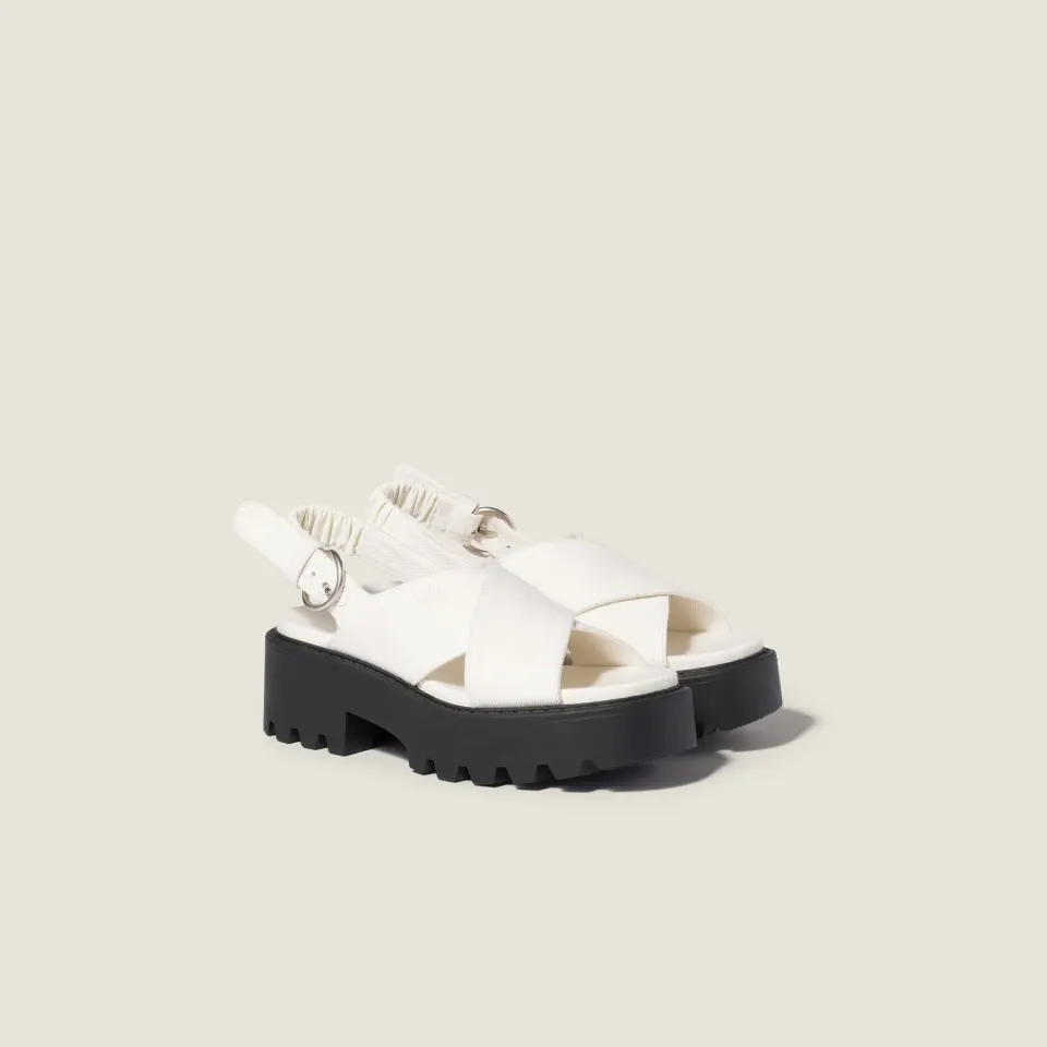 Gabardine sandals