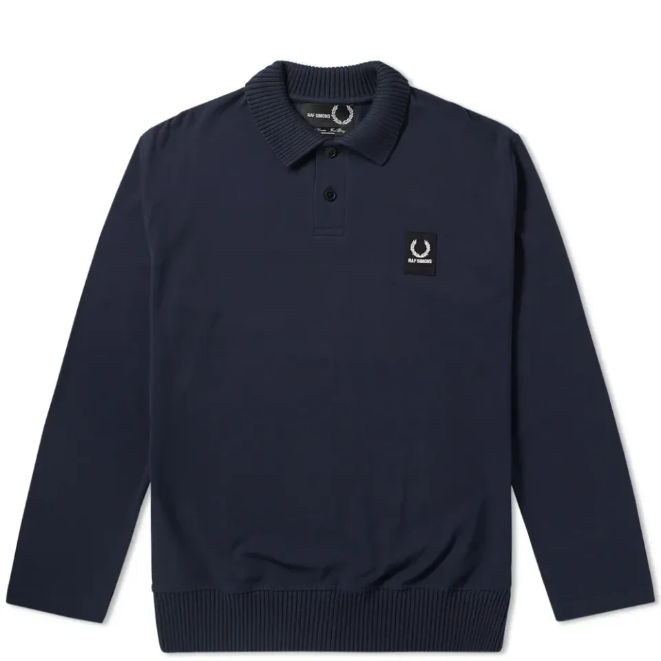 Long Sleeve Rib Collar Polo