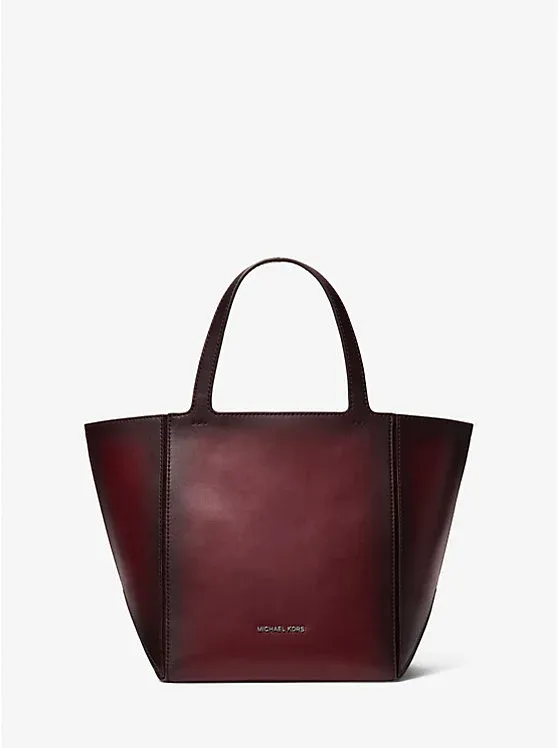Jordi Medium Burnished Leather Tote Bag