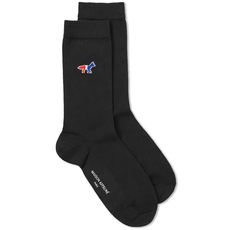 Maison Kitsuné Tricolour Fox Sock