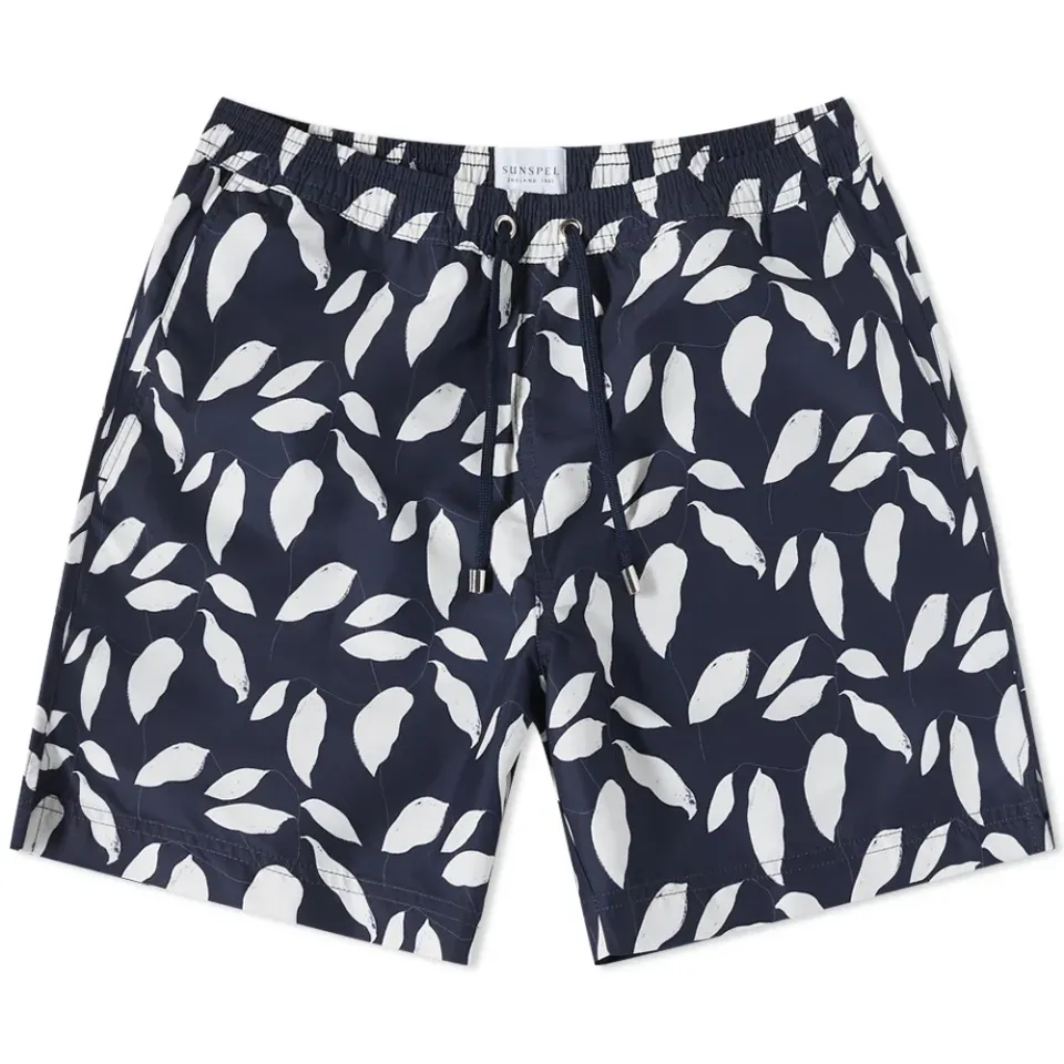 Leaf Print Swim Shorts