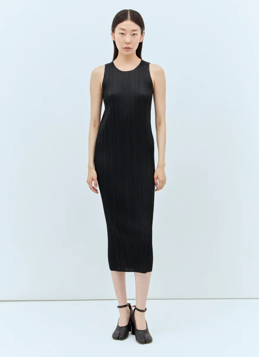 Pleated Midi Dress