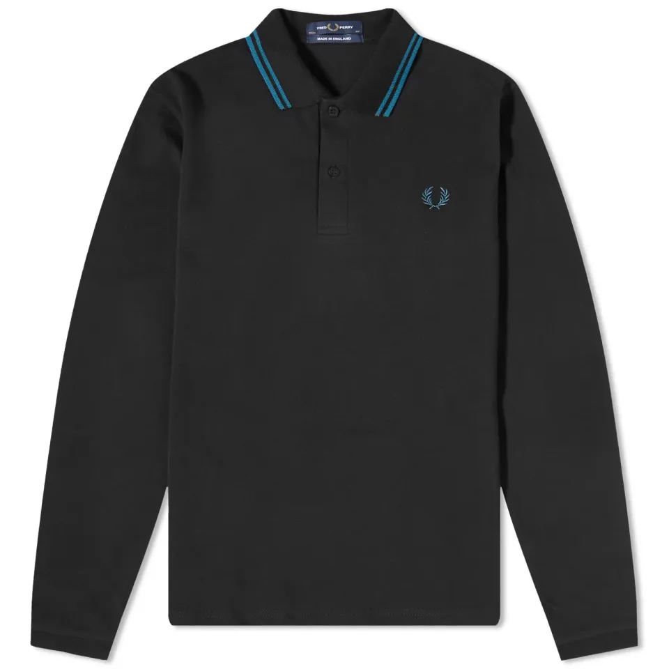 Long Sleeve Twin Tipped Polo - Made in England
