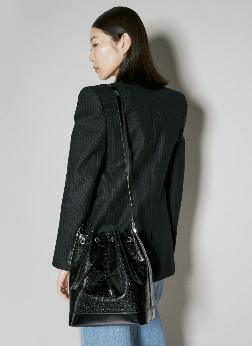 Debossed Logo Bucket Bag