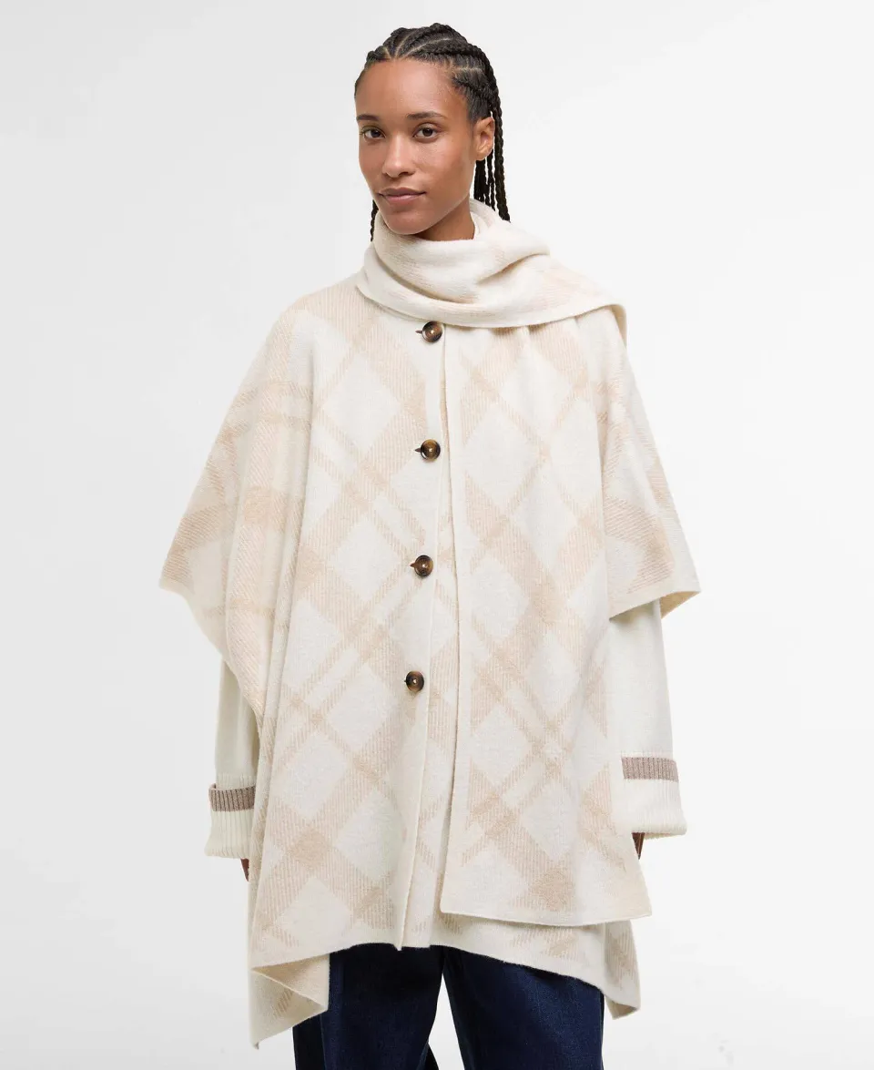 Vienna Tartan Wool-Blend Cape