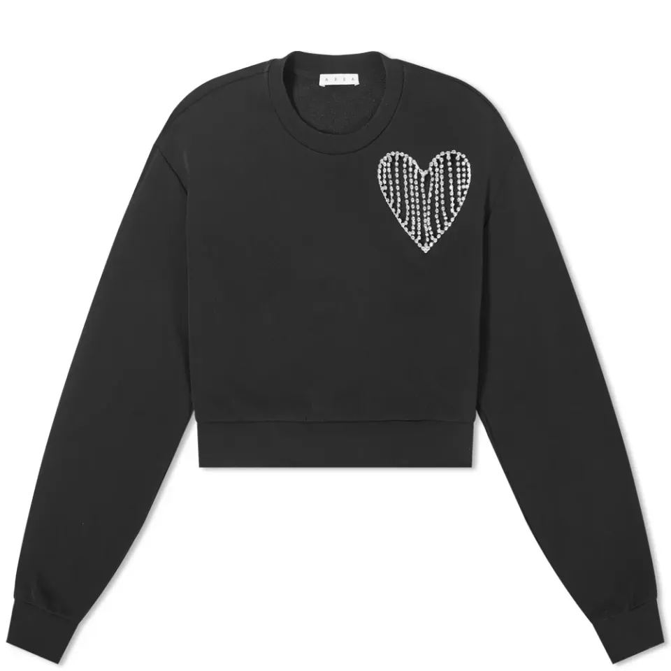 Crystal Heart Crew Neck Sweat