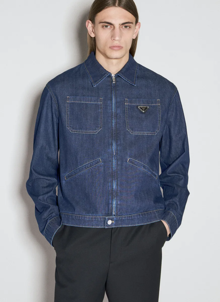 Logo Plaque Denim Jacket