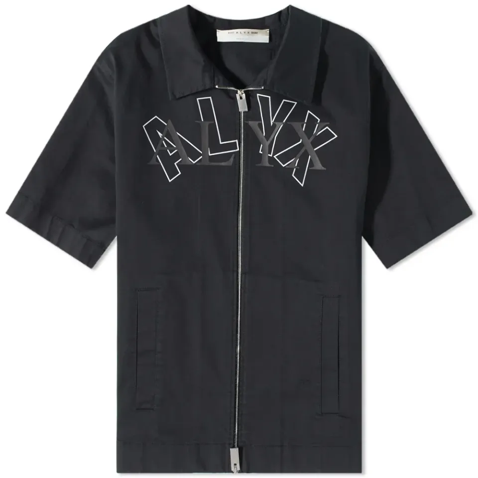 Short Sleeve Logo Zip Shirt