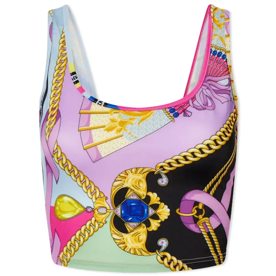 Fan Print Bikini Top