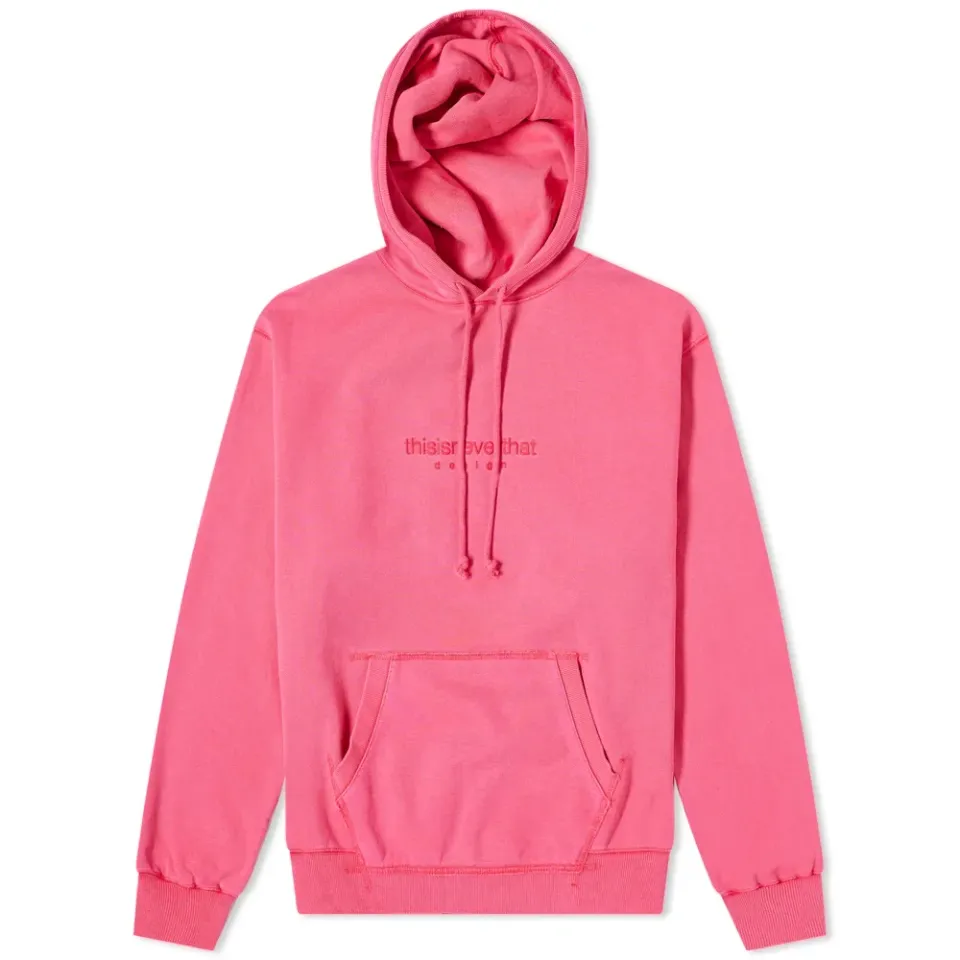 Tonal Logo Washed Popover Hoodie