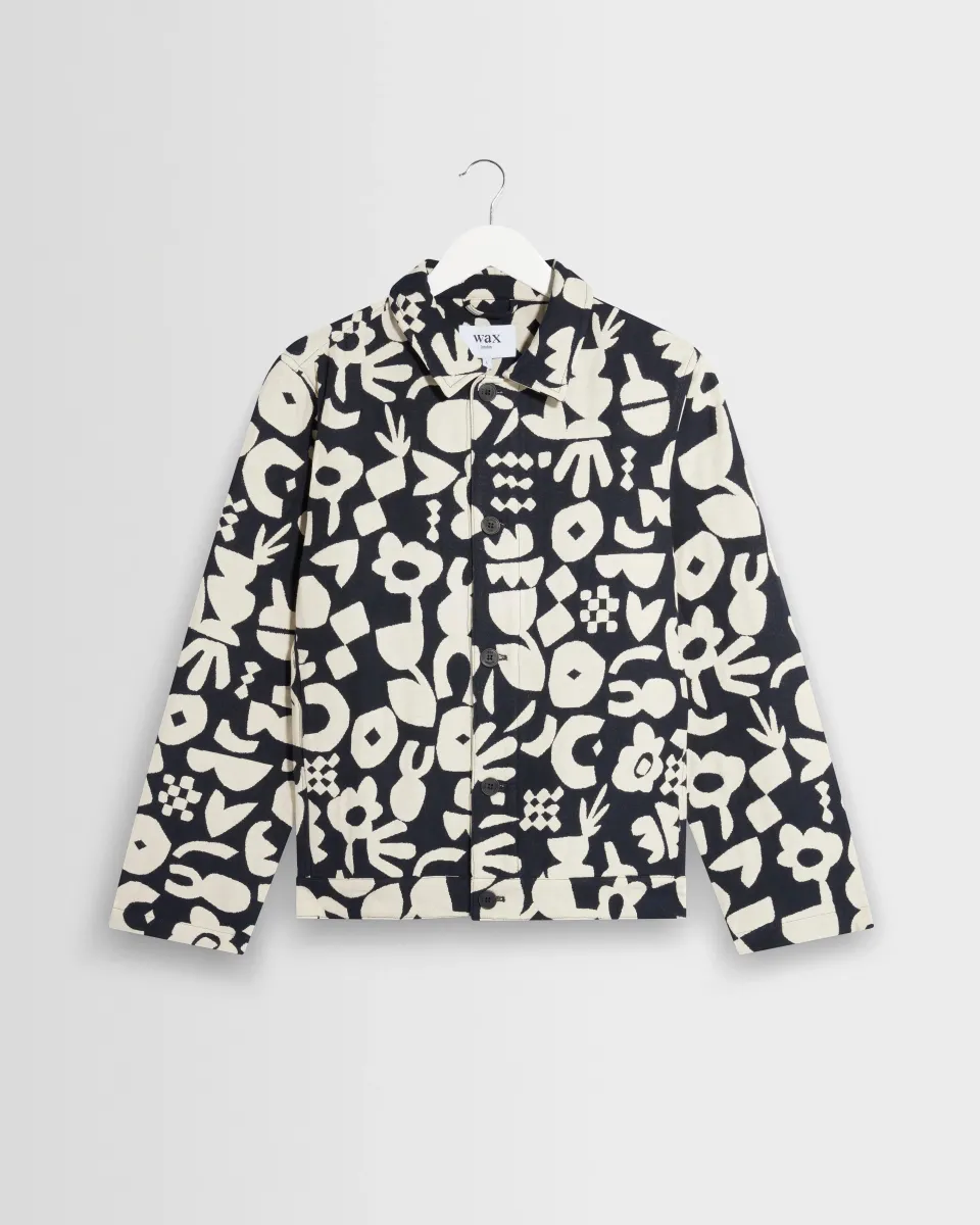 Iggy - Navy and Ecru Spin Jacquard Jacket