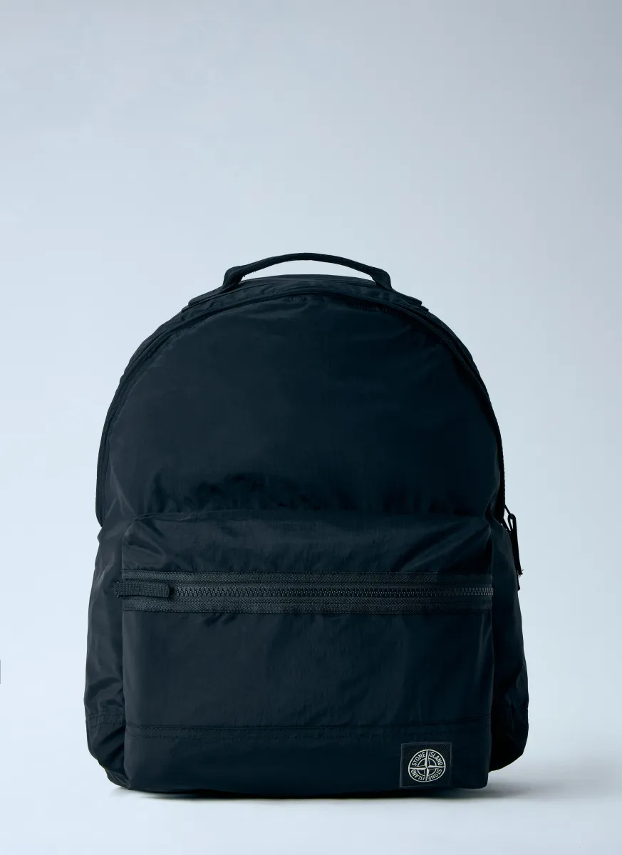 Nylon Backpack with Front Zip Pocket