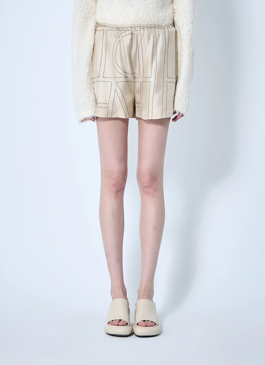 Monogram Silk Shorts