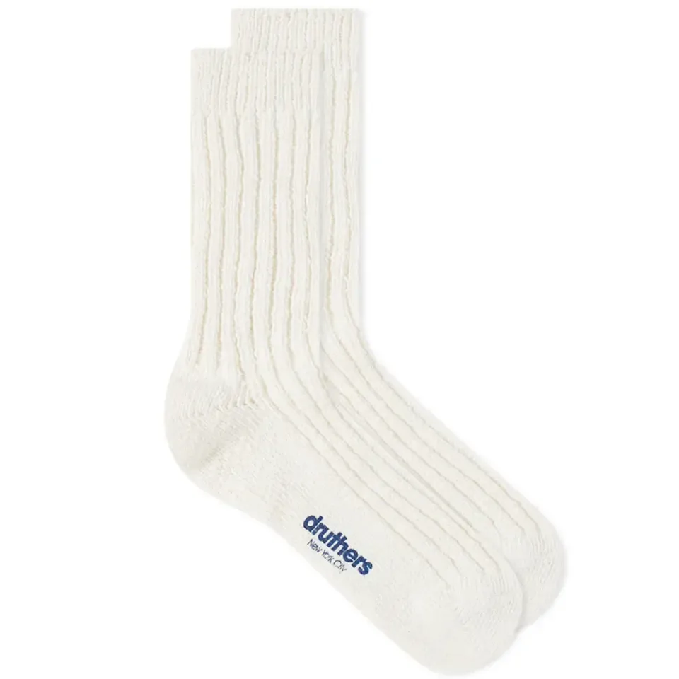 Organic Cotton Rib Slub Crew Sock