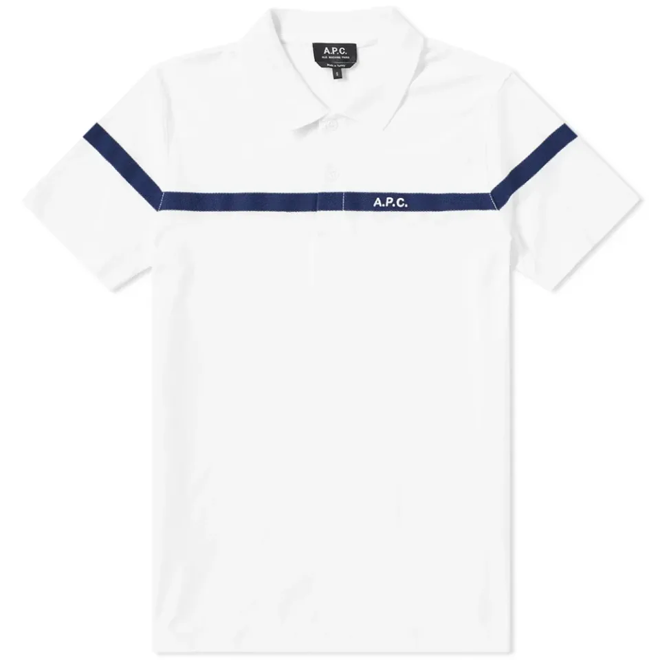 A.P.C. Henri Logo Stripe Polo