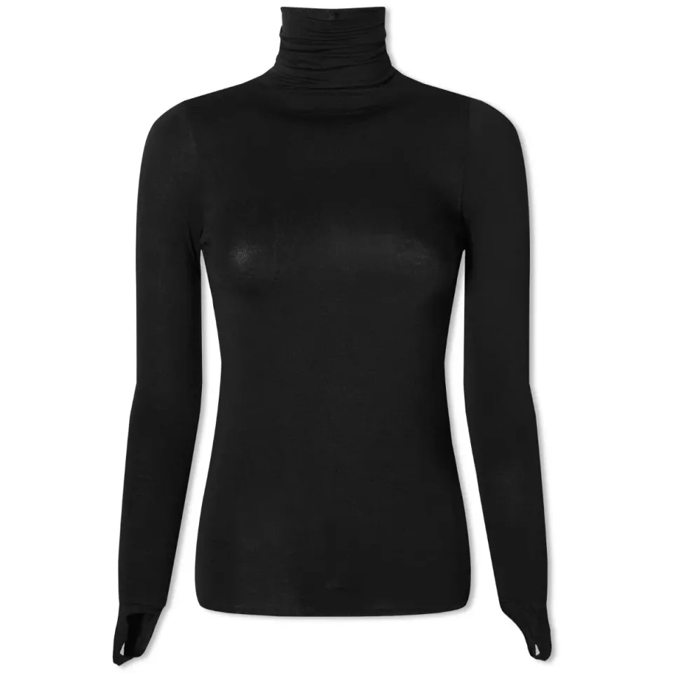 Open Back Turtleneck Top