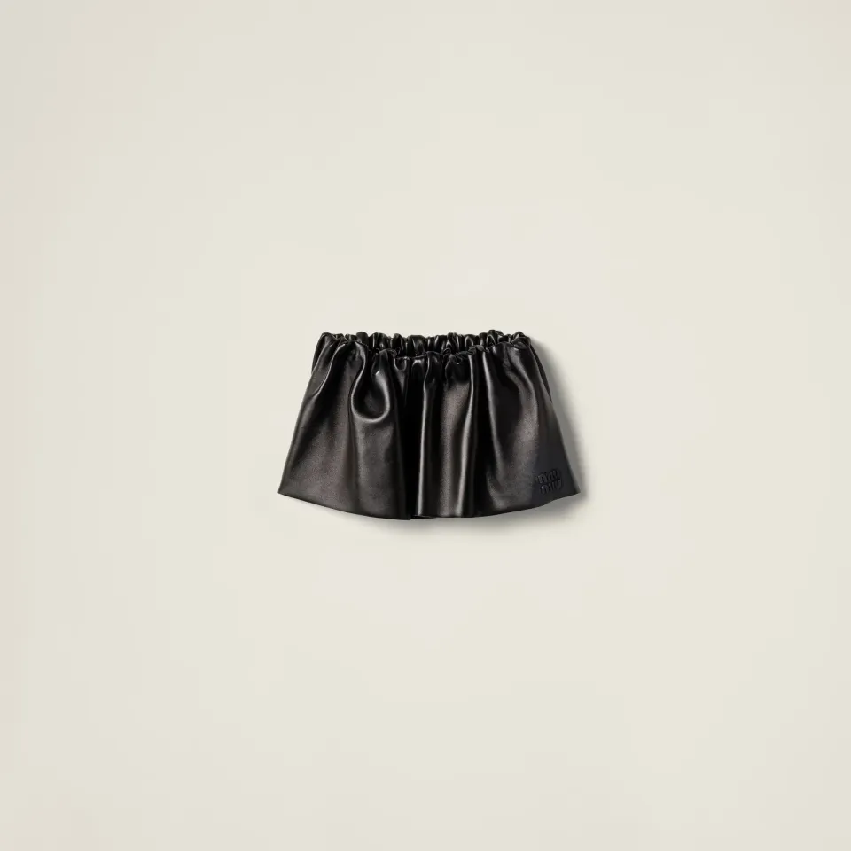 Plongé nappa leather miniskirt