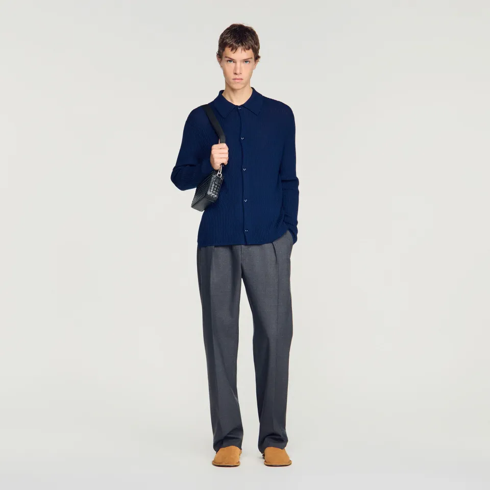 Rib knit shirt