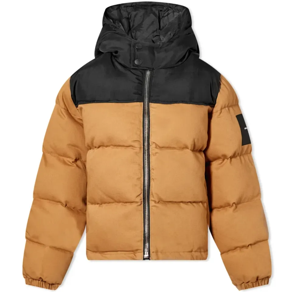 Colorblock Hooded Puffer Jacket