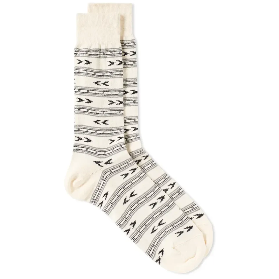 Stripes & Arrow Crew Sock