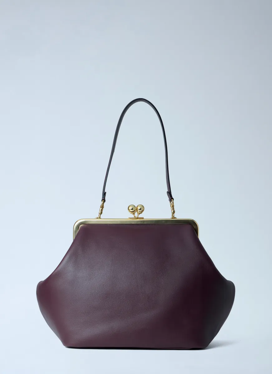 Large Kisslock Frame Handbag