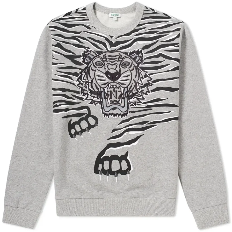 Tiger Claw Embroidered Crew Sweat