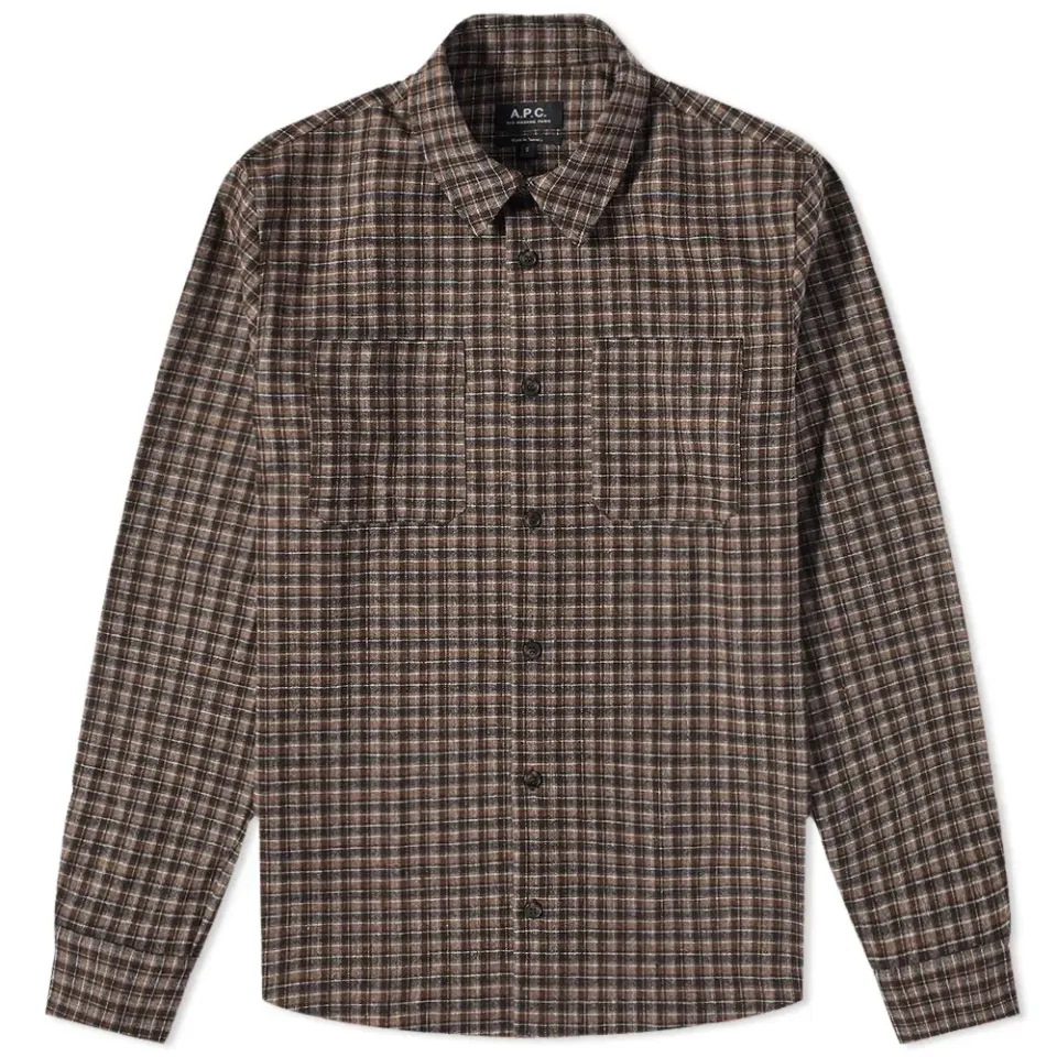 A.P.C. Justin Wool Check Overshirt