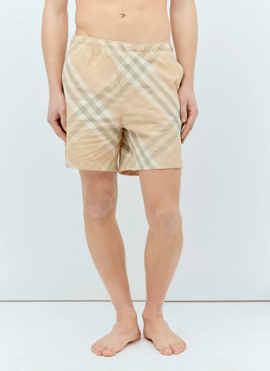 Check Swim Shorts