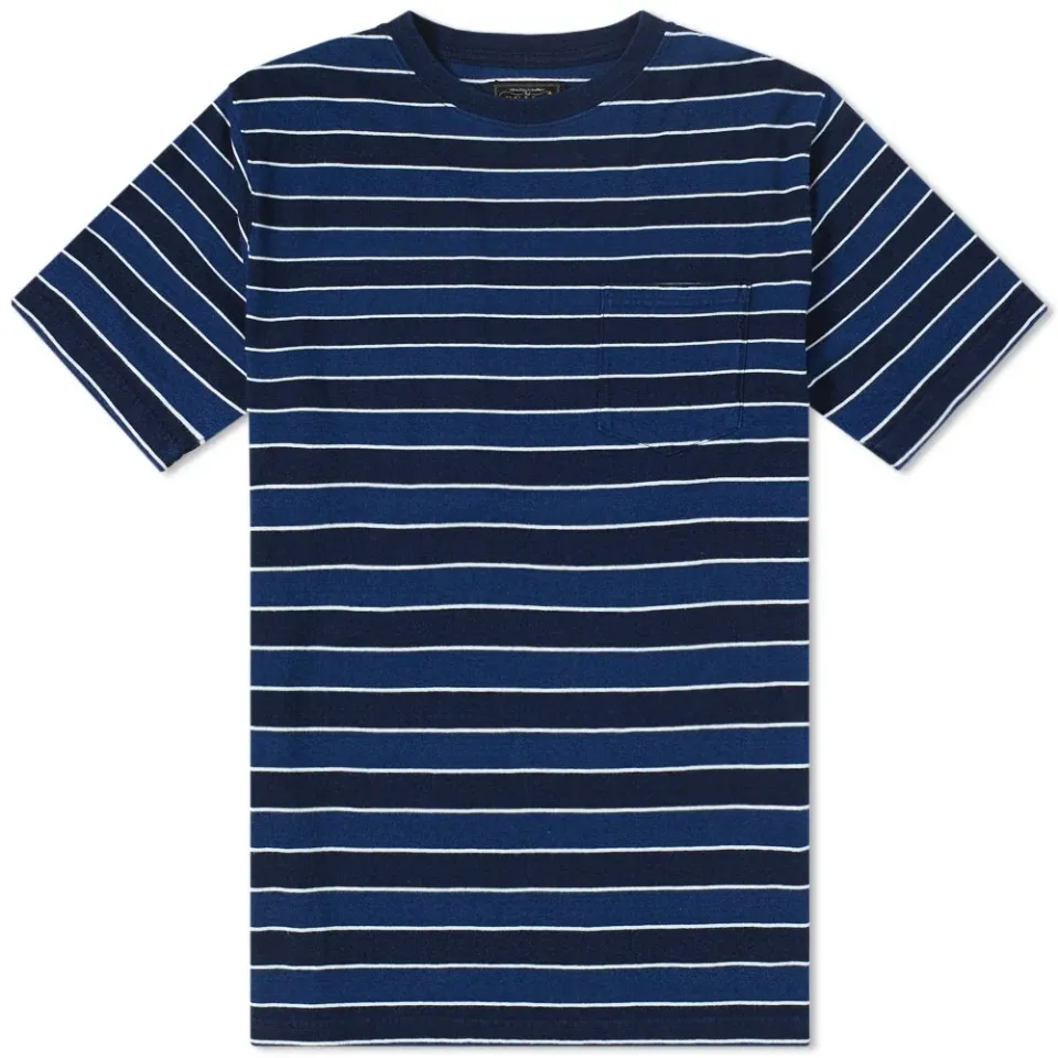 Indigo Stripe Pocket Tee