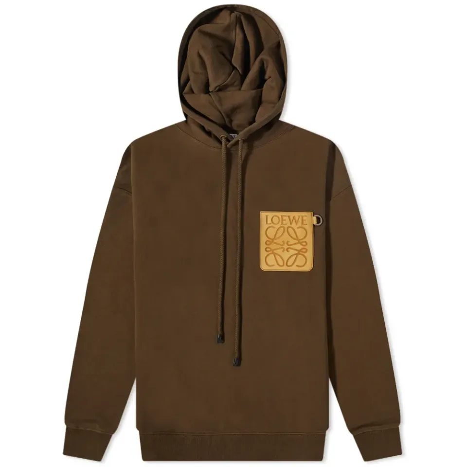 Anagram Leather Patch Hoodie