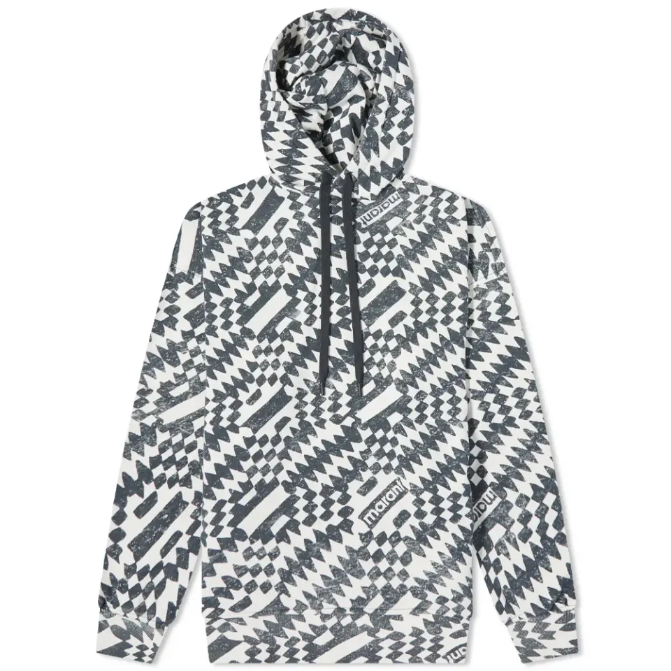Isabel Marant Etoile Maldy Monochrome Logo Hoodie