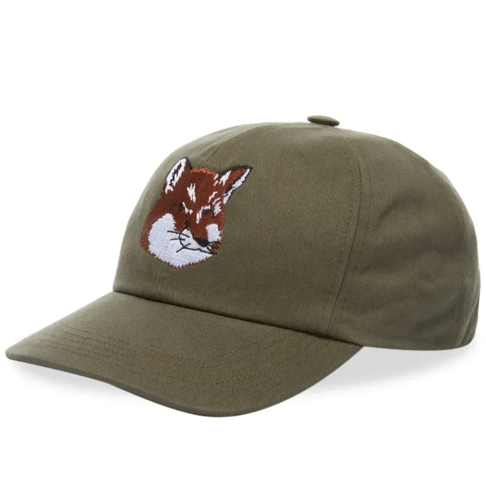 Maison Kitsuné Large Fox Head Embroidery 6 Panel Cap