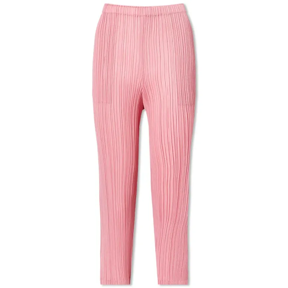 Straight Leg Pleats Trouser